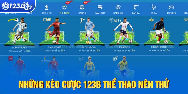 Top kèo cược nên thử tại 123B