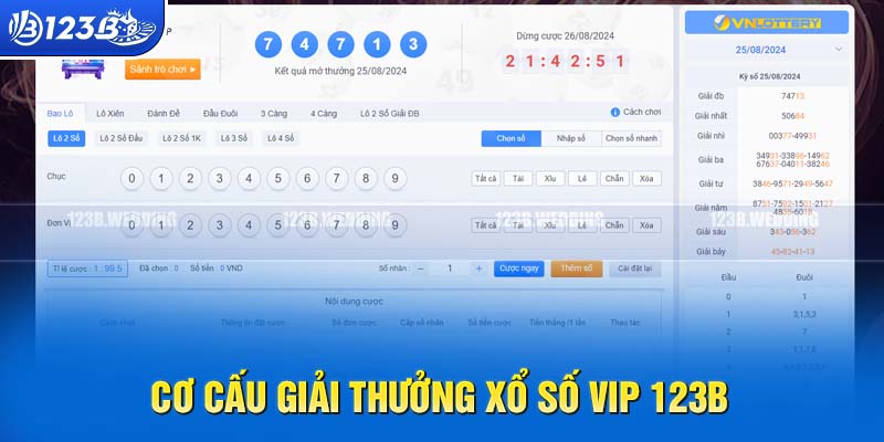 Cơ cấu giải thưởng của xổ số VIP 2024